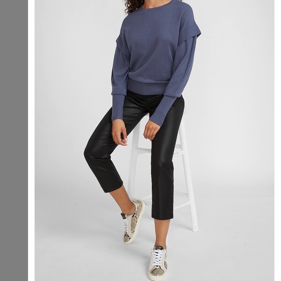 Express Cap-Sleeved Crewneck Sweater - Picture 1 of 4